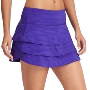Athleta Purple Tiered Swagger Skort Women’s M Tennis Golf Athleisure Activewear